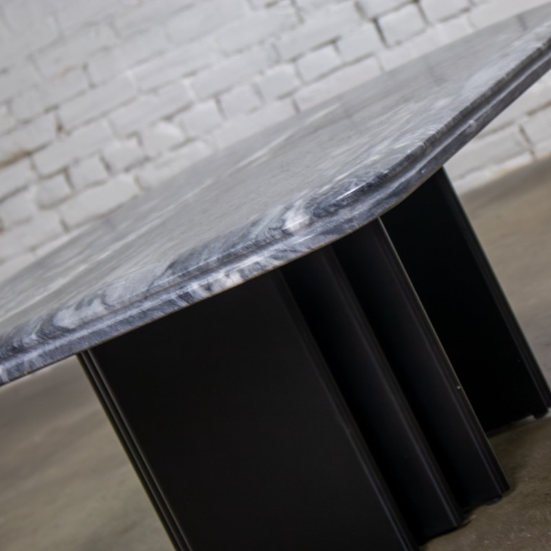Scandinavian Post Modern Coffee Table Marble Top Bendixen Designs Made Denmark gallery