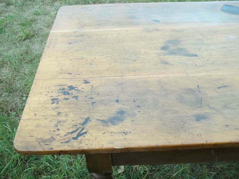 ANTIQUE 19th CENTURY 2 DRAWER COUNTRY FARMHOUSE WORK/DINING TABLE gallery