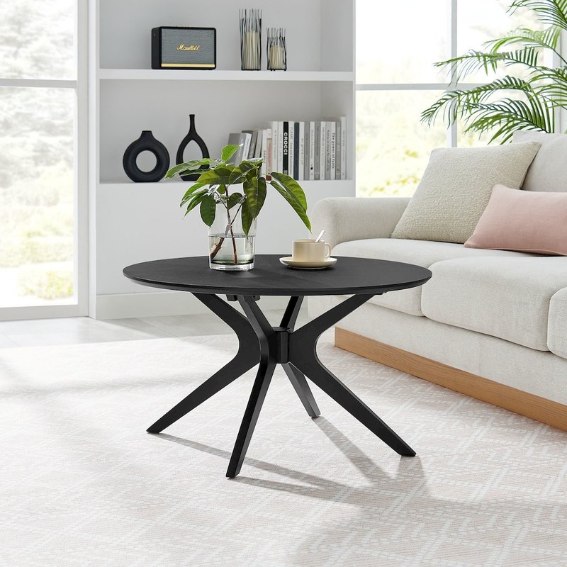 Crossroads Round Wood Coffee Table gallery