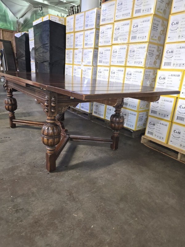 Antique/Vintage Jacobean dining table, ENGLISH OAK DELIVERY 5'2"-8ftx40" gallery