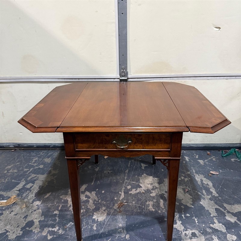 Vintage Hekman Drop Leaf Cherry End Table Wood- Freight / Local Pickup gallery
