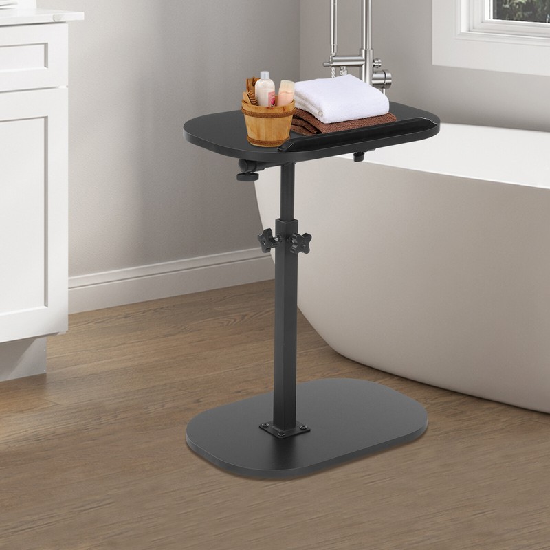 C Shaped Side Table, 360° Swivel Flipable Top C-Shaped End Table, Coffee C Table gallery