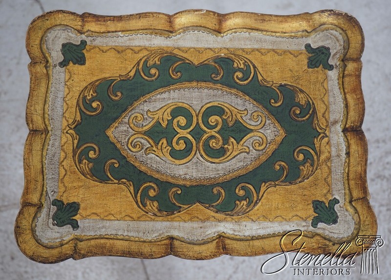 L65874EC: Italian Venetian Paint Decorated Stacking Nest Tables gallery