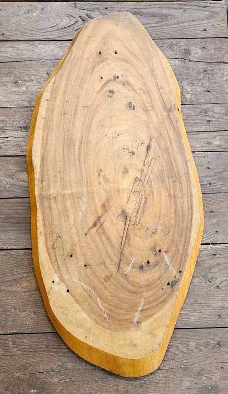 Vtg Wood Inlay Table Top "Letter G" Monogram gallery