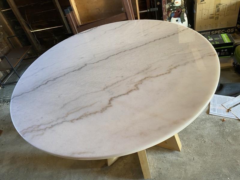 White Marble Dining Table, half off original price gallery