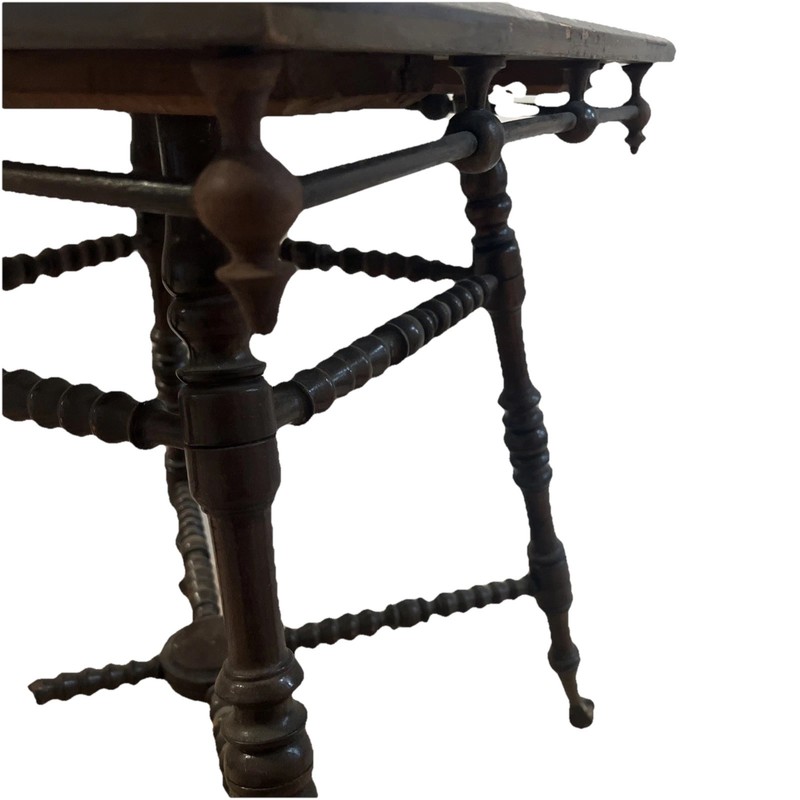 Antique Victorian Parlor table Merklen Brothers Ny claw foot 1890 New York gallery