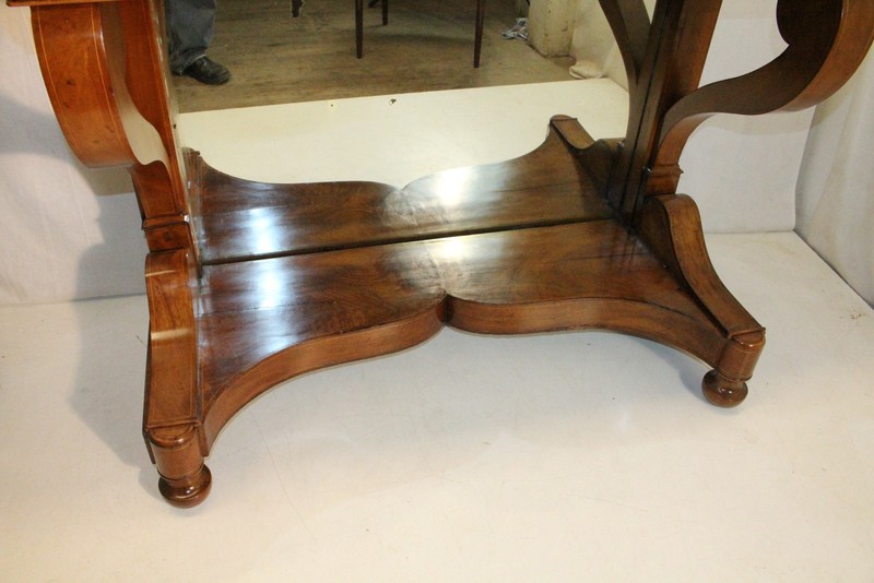 Exquisite English Regency Inlaid Marble Top Hallway Console Table gallery