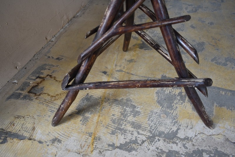 Vintage Primitive Adirondak Style Side Tables or Smoke Stand gallery
