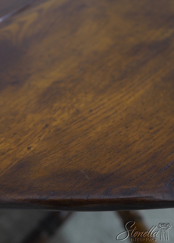 L70660: Vintage English Oak Gate Leg Drop Leaf Dining Table gallery