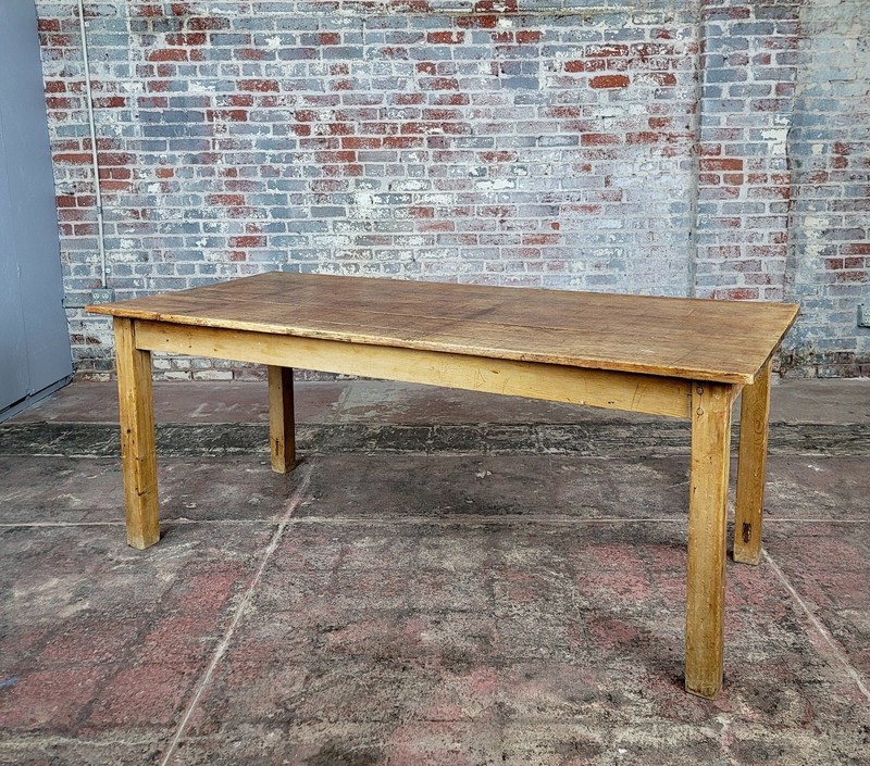 19th century 75" Primitive Farm Dining Table gallery