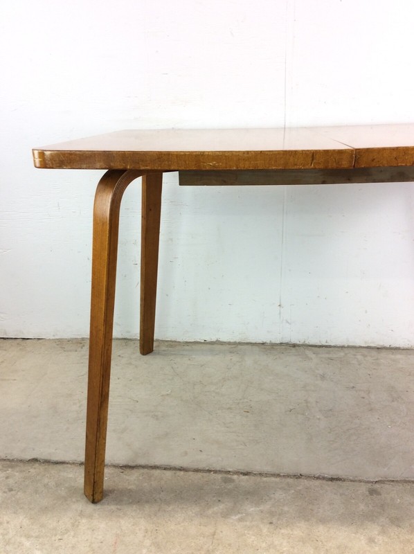 Mid Century Modern Kitchen Table with Bentwood Legs & Leaf gallery