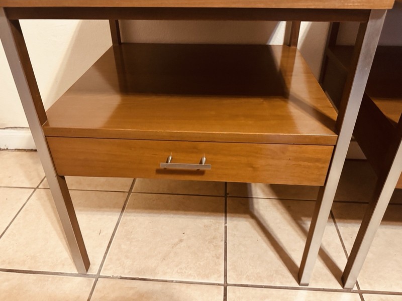 Fantastic Paul McCobb Calvin Linear Mid Century Side End Tables Pair MCM 1950s gallery