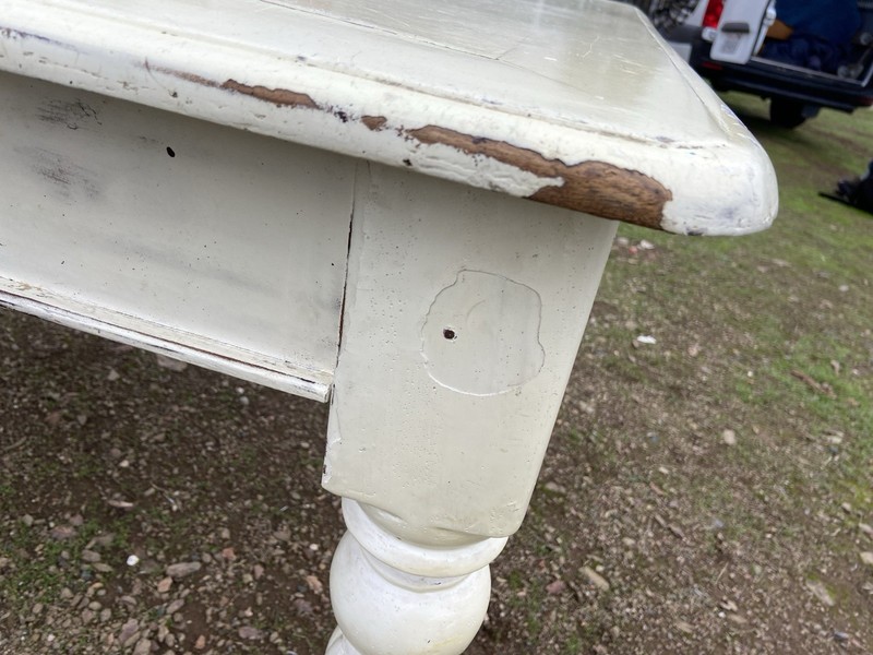 Antique Rustic Pine Farmhouse Shabby Chick Dining Room Kitchen Table gallery