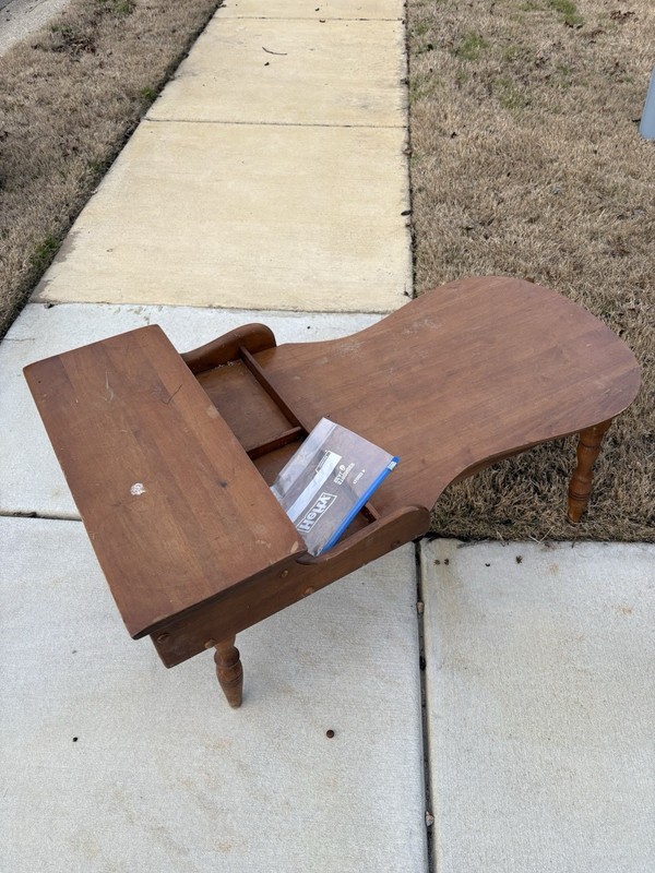 50’s Maplewood Coffee Table with Storage Compartment 38x18x21"