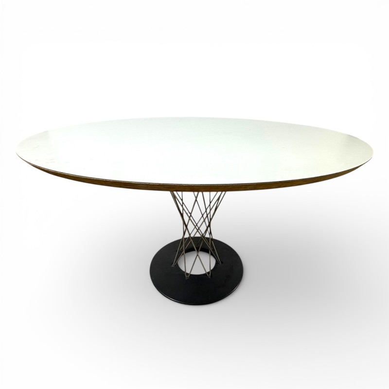 Knoll Cyclone Table Isamu Noguchi 48″ Dining Table 1960s White Laminate Vintage