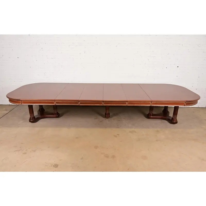 Maison Jansen Style Antique Louis XVI Extension Dining Table, Newly Refinished