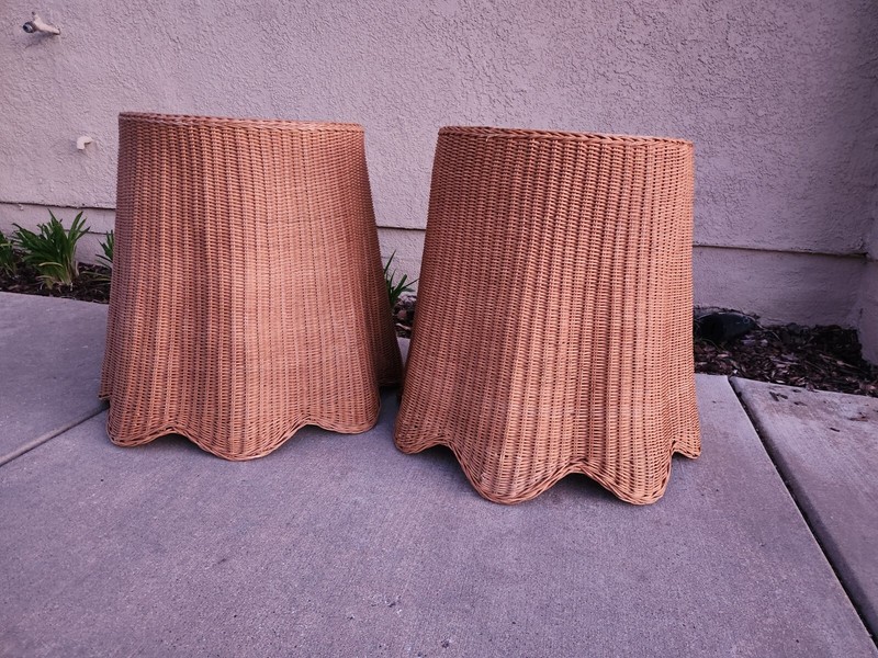 Vintage Ghost wicker side tables