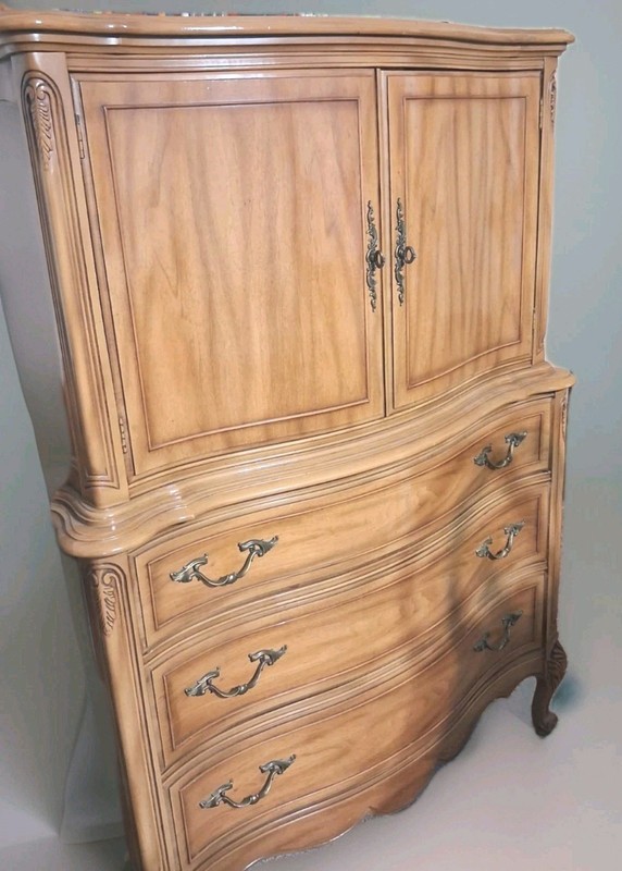 Antique Victorian Wood Side Table with Decorative Floral Top gallery