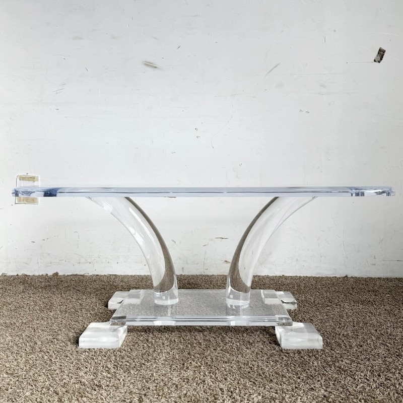 Mid Century Modern Chunky Lucite Coffee Table gallery