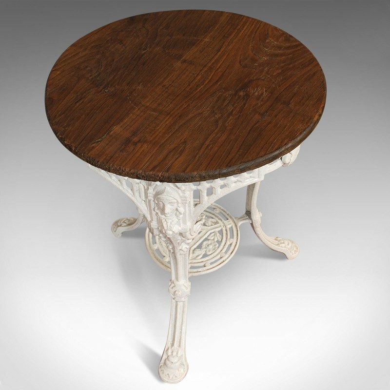 Antique Britannia Table, English, Cast Iron, Cedar, Garden, Outdoor, Victorian gallery