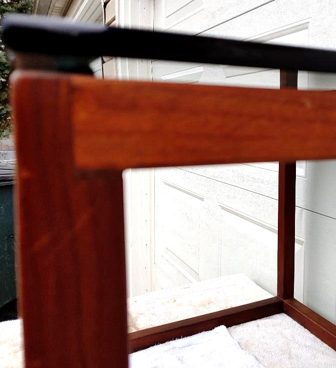 KAI KRISTIANSEN? DANISH? MID CENTURY MODERN "CUBE" TABLE W/ 3/8" SMOKE GLASS TOP gallery
