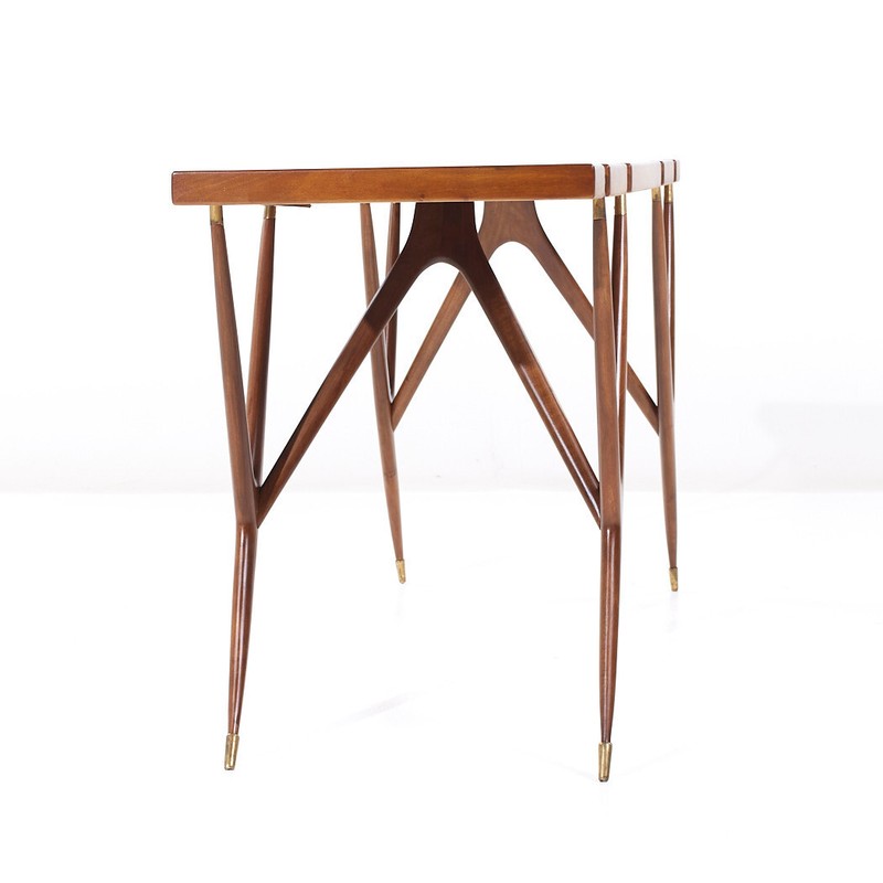 Ico Parisi for Singer and Sons Mid Century Walnut and Brass Console Table gallery