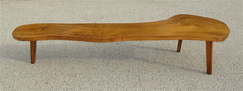 Mid Century Live Edge Log Wood Rustic Table 78″ Long