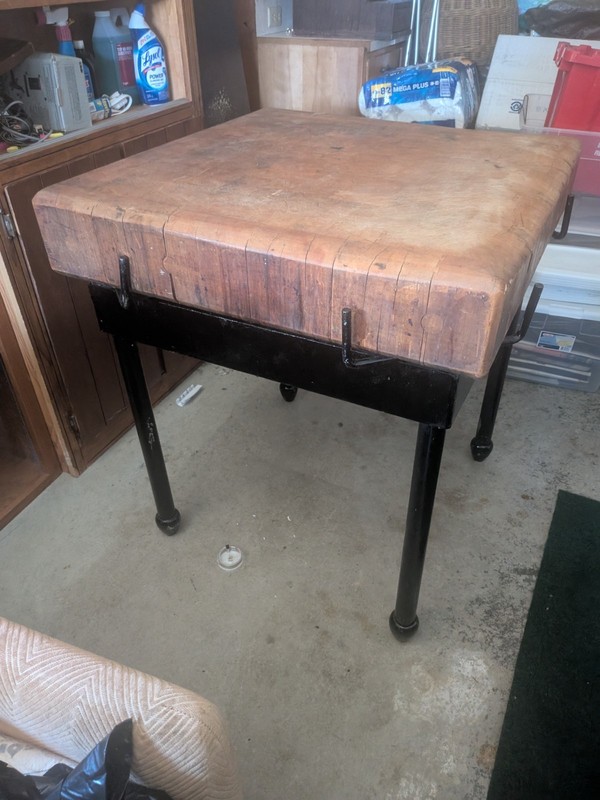 Fabulous one of a kind vintage butcher block