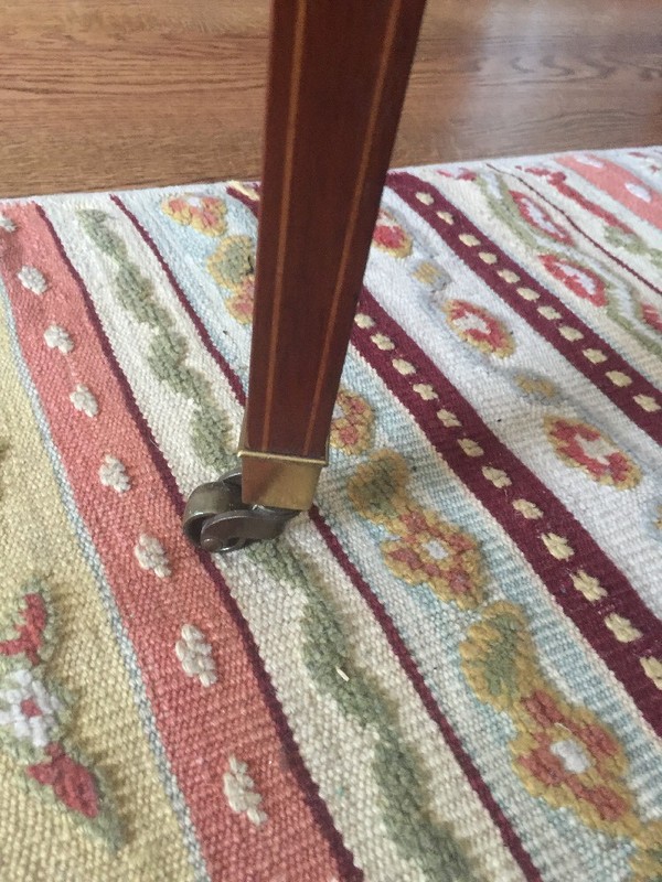 Baker Furniture Drop Leaf Side Table/Game Table w/Brass Casters (Rare!!) gallery