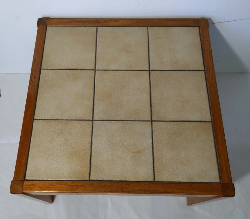 Vintage Gangso Mobler Denmark Mid Century Danish Modern Tile Top Teak Wood Table gallery