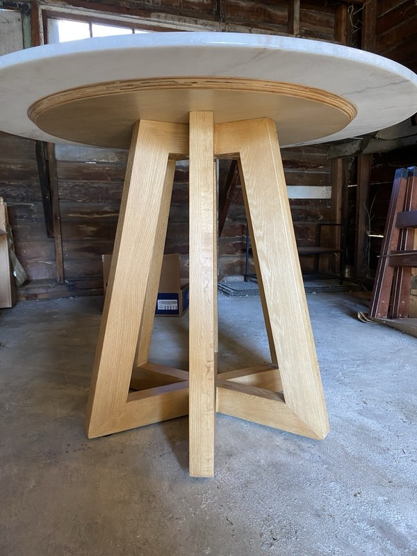 White Marble Dining Table, half off original price gallery