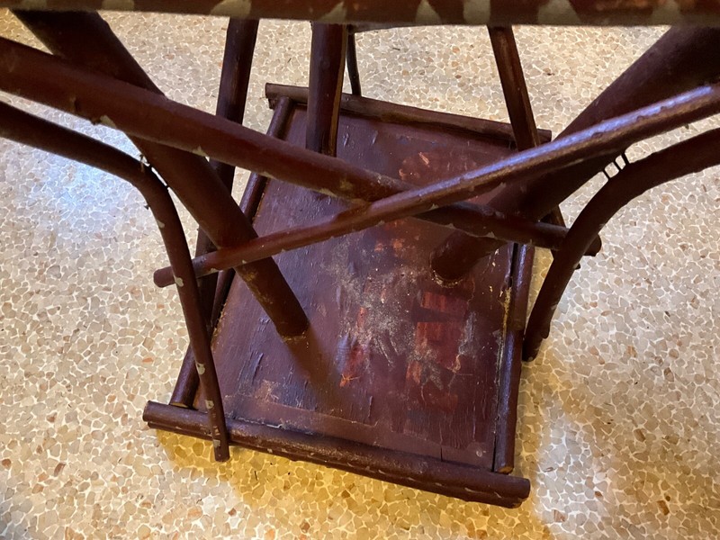 Antique Adirondack Twig Table Early 20th Century 22 by 10 by 12 inches gallery