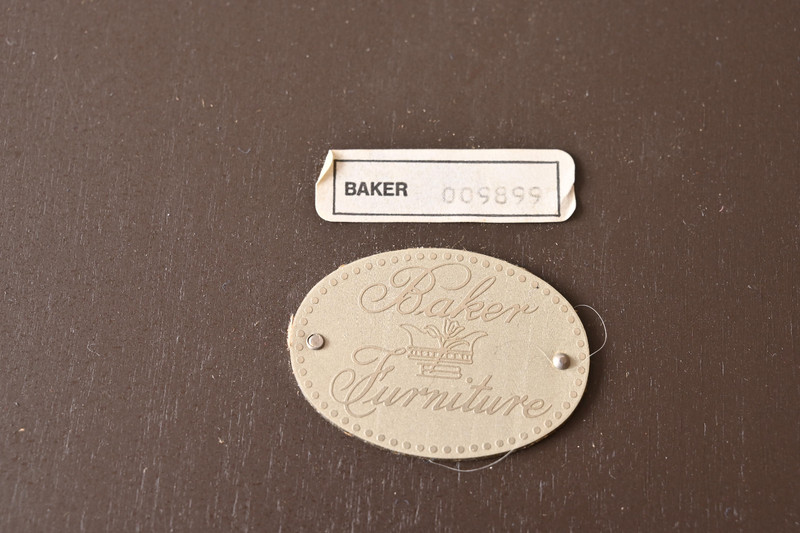 Baker Furniture Neoclassical Cocktail Table With Burl Wood Greek Key Top gallery