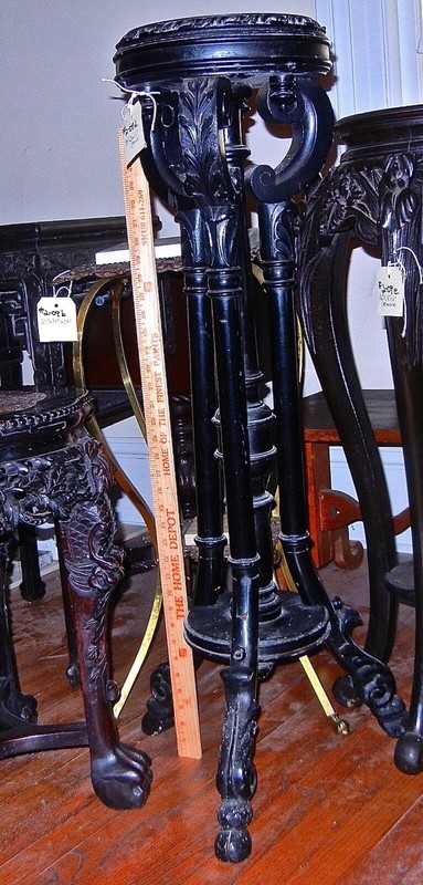 Antique Carved Plant Stand End Table Tall (Cat #2-09-d) gallery