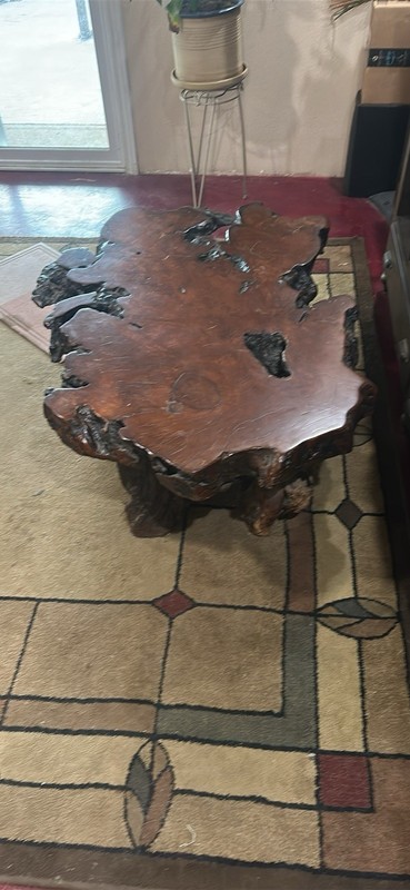 Giant Old Growth California Custom Redwood Coffee Table Mid Century Modern gallery