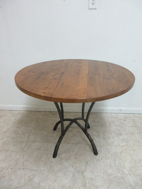 Charleston Forge Hearthstone Wrought Iron Dinette Center Table Honey Maple gallery