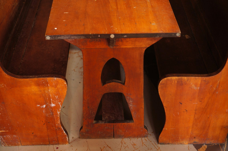 Antique Country Breakfast Nook Kitchen Dining Set ~ Superb and Gorgeous! gallery