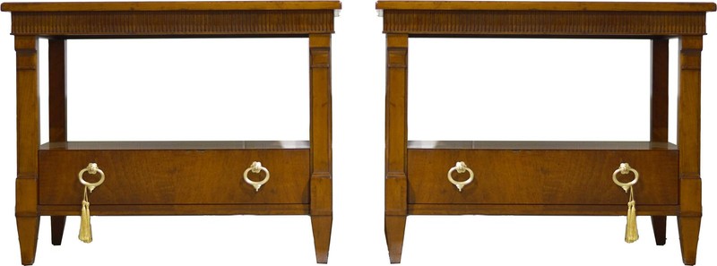 Mid Century Transitional Side Tables by Baker Furniture- A Pair
