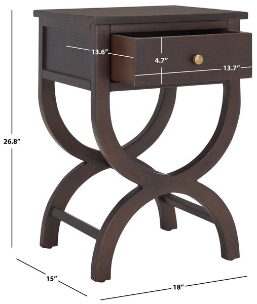 Safavieh MAXINE ACC TABLE W STORAGE DRW, Reduced Price 2172793076 AMH6608F