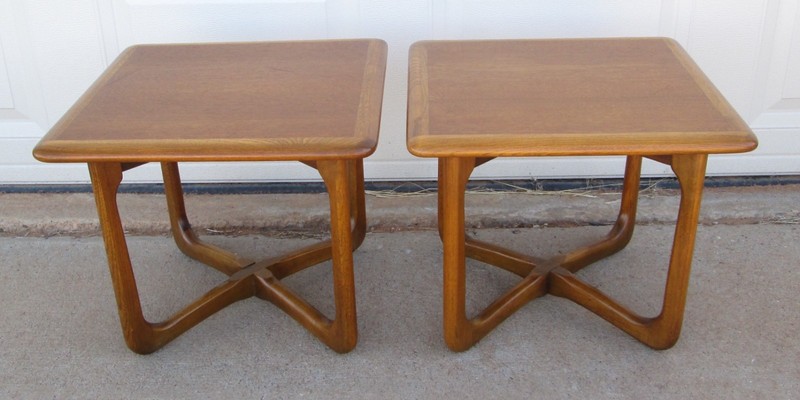 2 Lane Perception Snack Tables 18x18in 15in Tall Model 908-18 Mid Century Modern gallery