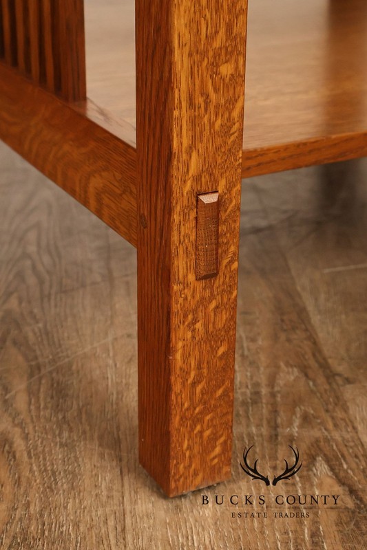 Stickley Mission Collection Oak Spindle Lamp Table gallery