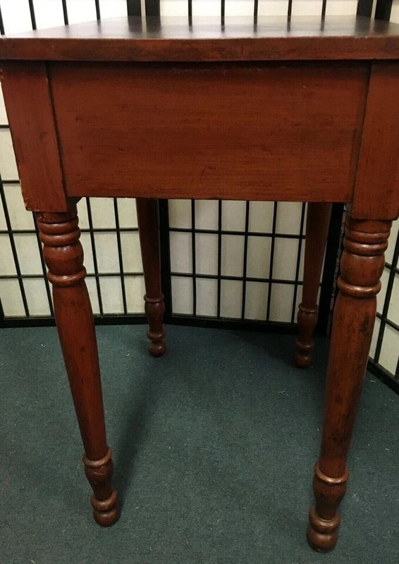 ANTIQUE 1800's WORK SIDE TABLE GLASS PULLS Local pickup NORTH CAROLINA gallery