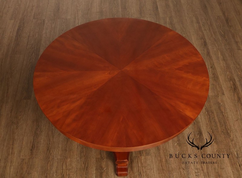 Ethan Allen 'Medallion' Cherry Round Pedestal Dining Table gallery