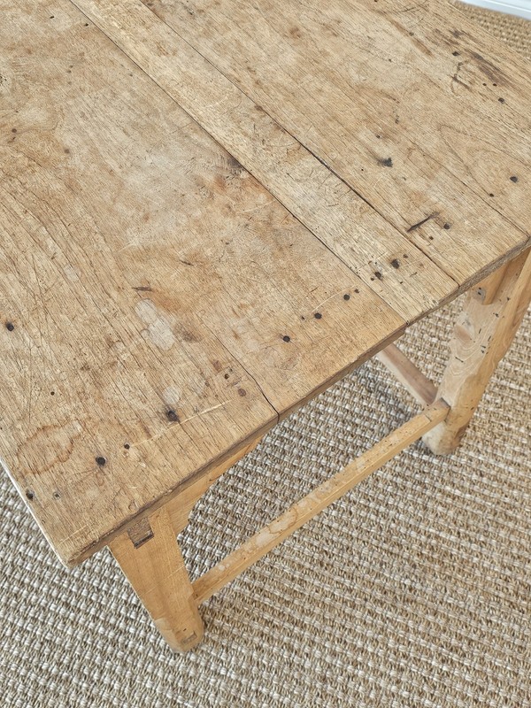Antique English Pine Farmhouse Desk Table Primitive Rustic Country Kitchen gallery
