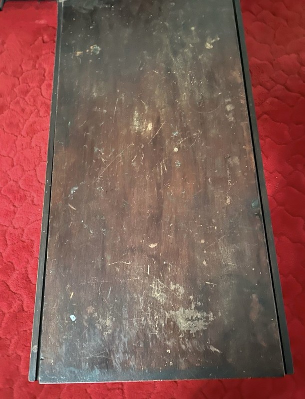 Vintage Antique Drop Leaf Brown Table with Drawer Folding Table Circa 1890s Wood gallery