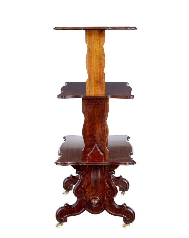 19TH CENTURY VICTORIAN WALNUT METAMORPHIC SERVING TABLE gallery