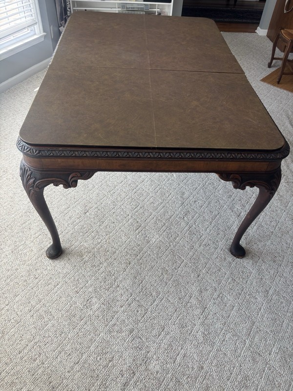 1890’s Mahogany Scalloped Edge Dining Room Table gallery
