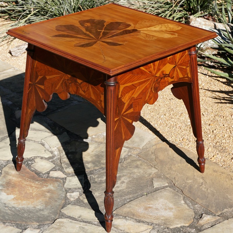 Louis Majorelle Signed French Art Nouveau Game Table, circa 1900 gallery