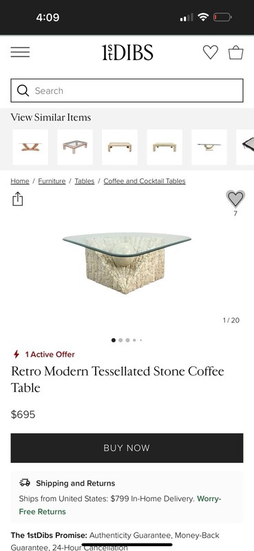 Fossil Stone Coffee Table By Pierre Magnussen Ponte gallery