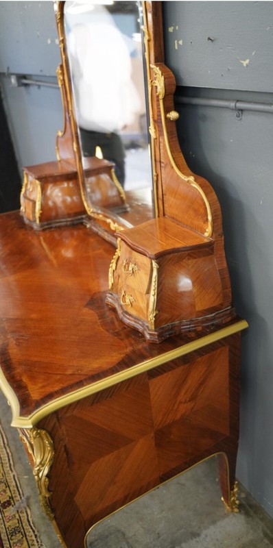 Louis XV- Style Dressing Table Gilt BronzeAdjustable Mirror. SALE SALE ! gallery